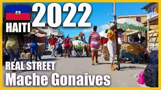 Walking in the city of GONAIVES Haiti Real Street 2022 nan MACHE Gonayiv to PARC VICENT [upl. by Bryana]