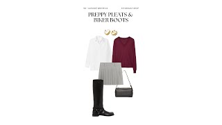 Styling Preppy Pleats amp Biker Boots  Styled Daily [upl. by Cordey924]