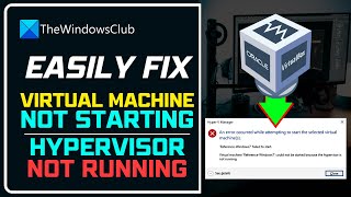 Virtual machine could not be started because the hypervisor is not running [upl. by Barcus478]