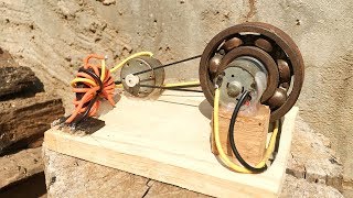 Free Energy Generator Flywheel 2019  Make Self Running From DC Motor  Amazing Science Project [upl. by Enal254]