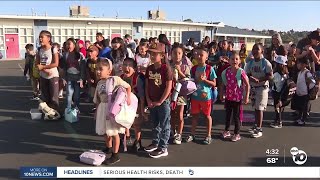 Paradise Hills Elementary holds rally for Padres [upl. by Nuawtna]