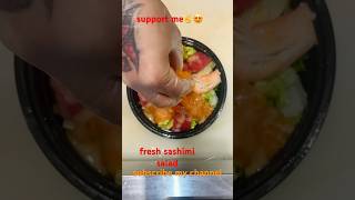 fresh sashimi salad 😍✌️👌 food shortvideo goviralonyoutubeshortsfast recipe goviral 🔥☄️🦴 [upl. by Herrmann]