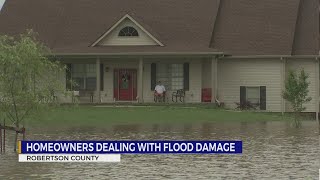 Robertson County homeowners dealing with flood damage [upl. by Atsirhc]