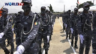 Abidjan  Baptême et remise dépaulettes aux élèves sousofficiers de Police des promos 20192020 [upl. by Lucas26]