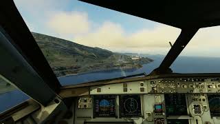 XPlane 12  Toliss A319  Arrival in Madeira  NO COMMENTARY [upl. by Eelsel]