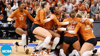 Match point Ace closes out Texas volleyballs 2023 NCAA championship [upl. by Yajeet270]