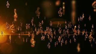 Golden Music Note  animated motion Background loops  HD Free Downlode [upl. by Nyladam]