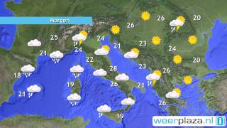 Weerbericht Europa Vaak zonnig zware buien in Spanje [upl. by Cozza]