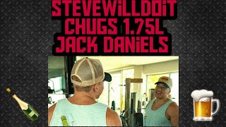 SteveWillDoit Chugs a 175L Jack Danielsss FullSend [upl. by Ranee525]