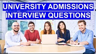 UNIVERSITY INTERVIEW Questions and Answers PASS Your Uni Admissions Interview [upl. by Annawek343]