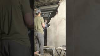 Basement wall demolition x100 [upl. by Hamel]