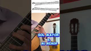 Sol mayor y Mi menor escala para avanzados clasesparaprincipiantes guitarra guitarraclasica [upl. by Valida467]