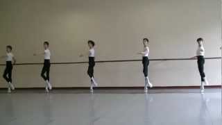 Bolshoi Ballet Academy 5to año varones  Examen final 2012 Barra [upl. by Aihcropal]