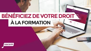 Bénéficiez de votre droit à la formation  La Sacem pour les auteurs compositeurs éditeurs [upl. by Ainimre383]