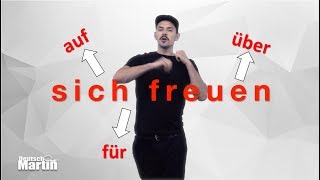 B 15 SICH FREUEN AUF  ÜBER  FÜR Vokabular [upl. by Dupaix]