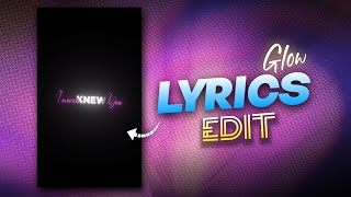 Trending Glowing Text Lyrics Reels Editing  Capcut Tutorial ✨ [upl. by Rebmat20]