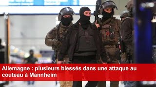 Allemagne  sept blessés dans une attaque islamiste présumée [upl. by Pentha]