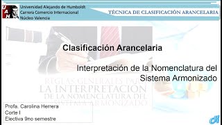 Sistema Armonizado sus Reglas y Notas Legales [upl. by Quiteria]