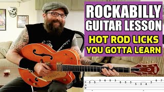 Rockabilly Guitar Lesson  Licks with TABS [upl. by Florette822]