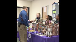 Girl Scouts give police first responders free cookies for National Smores Day [upl. by Nolrev121]