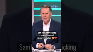 Sam Durham on his mums reaction to his Dreamtime matchwinner 😅 Shorts 9AFLSFS Footy AFL [upl. by Enomyar]