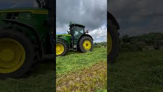 Silage 2024 Mowing with John Deere 7R330 amp Krone Mowers johndere farming agriculture [upl. by Clarance130]