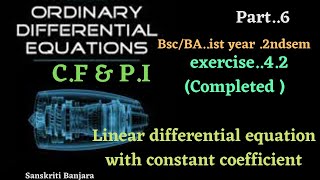 ex42ode linear differential equation with constant coefficient 🔥bscBA ist year 2nd sem [upl. by Krilov]