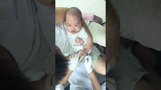 Cutebaby 💕 Baby vaccine action at hospital 🏥 to funny 😂 baby love cute family shots funny [upl. by Nekal]