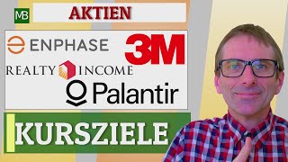 Enphase Energy  Realty Income  Palantir  3M Aktie  Analyse Kursziele Kaufen [upl. by Nosral625]