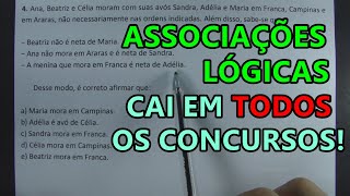 ASSOCIAÇÕES LÓGICAS  SÓ QUESTÕES DE CONCURSO [upl. by Yeslah]