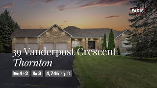 39 Vanderpost Crescent Thornton  Home for Sale  Faris Team [upl. by Eimerej902]