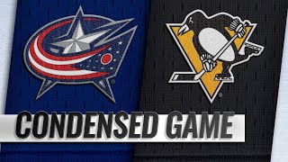 030719 Condensed Game Blue Jackets  Penguins [upl. by Neerroc]