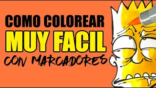 Como colorear MUY FACIL con marcadores [upl. by Barcus]