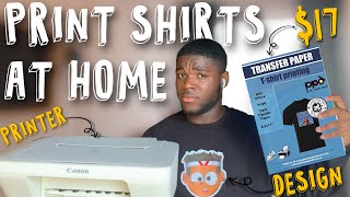 How To Print T Shirts Using A Home Printer and Transfer Paper [upl. by Tamer931]