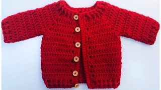 Kindness Day newborn baby crochet cardigan sweater 0 to 3 months for boys and girls 214 [upl. by Ssegrub]