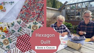 Hexagon quilting  an update on our hexagon quilt  by ARNE amp CARLOS [upl. by Nappy340]