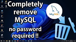 Completely remove MySQL from Computer along with the old password and all the other configurations [upl. by Winnie899]