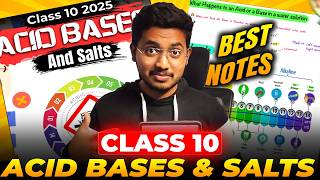 Acid Base and Salts Class 10 Notes Pdf Chapter 2 Science Notes  Shobhit Nirwan  Green Board 2025 [upl. by Imoin]