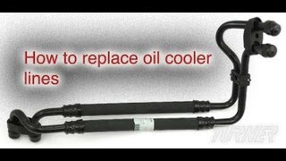 How to replace an oil cooler line [upl. by Aicatsan398]