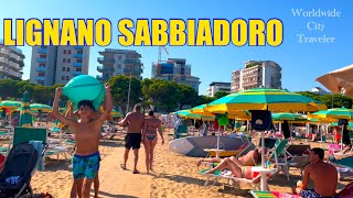 ITALY  LIGNANO SABBIADORO WALKING TOUR 4K 60FPS [upl. by Uzzia940]