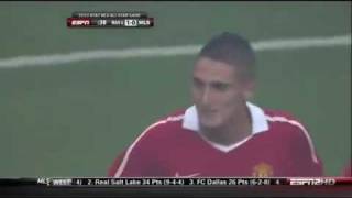 Federico Macheda Goal after 20 Seconds Manu vs MLS AllStars [upl. by Cole]