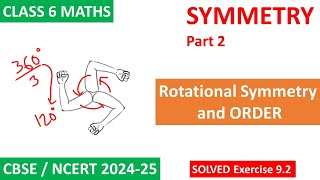 Symmetry PART 2 of 2 Class 6  Chapter 9 NCERT Math  Solved Exercise 92 [upl. by Ennasor760]