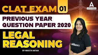 CLAT EXAM  Previous Year Question Paper 2020  Legal Reasoning  CLAT 2024 Preparation  Class 1 [upl. by Graybill]