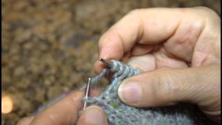 How to knit a YO yarn over with multiple decrease techniques [upl. by Burne794]