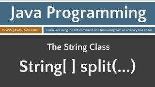 Learn Java Programming  String Class split [upl. by Griffin]