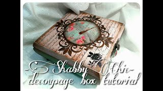 Shabby Chic decoupage box tutorial [upl. by Lupe579]