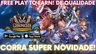 NOVO JOGO RPG INSANO CHEGANDO AGORA NO MOBILE NINE CHRONICLES [upl. by Nekcarb]