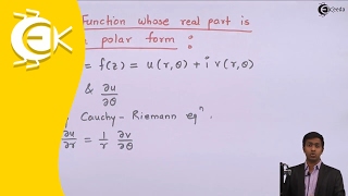 How to find Analytic Function Real Part is given in polar form  Ekeedacom [upl. by Elyse]