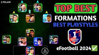 Top BEST Formations 🤩 in eFootball 2024 Mobile 424 ATTACK [upl. by Arabelle]