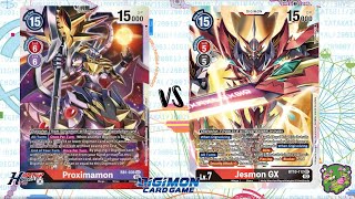 DIGIMON TCG Local match Proximamon Red vs Jesmon GX Red  PIEDRA BRUJA [upl. by Itnavart184]